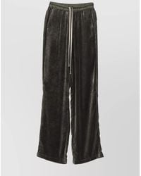 Rick Owens - Velvet Trousers With Drawstring Closure For - Lyst