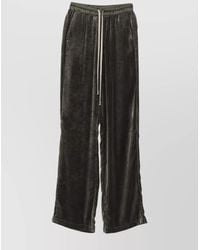 Rick Owens - Velvet Trousers With Drawstring Closure For - Lyst