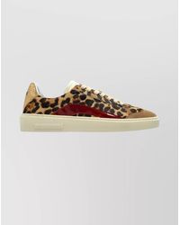DSquared² - Leather Lace-Up Low-Top Sneakers - Lyst