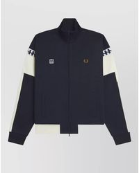 Fred Perry - Knit Sweater Contrast Panels High Collar - Lyst