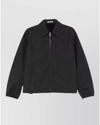 AURALEE - Nylon Silk Blend Jacket Front Zip - Lyst