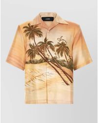 Amiri - Silk Printed Short-Sleeve Bowling Shirt - Lyst