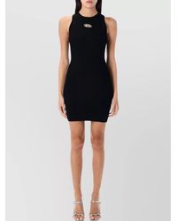 DIESEL - Ribbed Sleeveless Mini Dress - Lyst