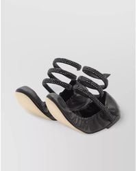 Rene Caovilla - Lambskin Crystal-Embellished Ballerina Shoes - Lyst