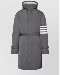 Thom Browne - Down Hooded Belted Parka - Lyst