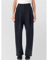 Nike - Fleece Mid-Rise Pleated Wide-Leg Trousers - Lyst