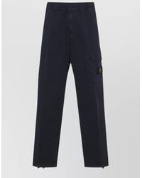 Stone Island - Compass Badge Cotton Cargo Trousers Drawstring Hems - Lyst