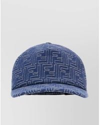 Fendi - Embroidered Pattern Cotton Baseball Cap - Lyst