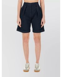 Aspesi - Cotton Shorts With Back Pocket And Belt Loops - Lyst