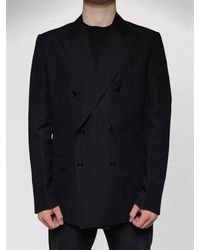 Dolce & Gabbana - Double-Breasted Linen Blazer - Lyst