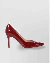Gianvito Rossi - Glossy Pointed Toe Pumps - Lyst