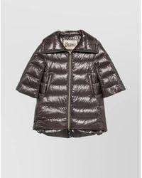 Herno - Down Quilted Three Quarter Sleeve Midi Puffer Jacket - Lyst