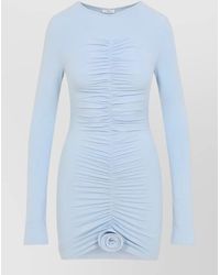 LaRevêche - Lillibet Sky Ruched Mini Dress - Lyst