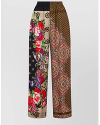 Moschino - Silk Wide-Leg Trousers - Lyst
