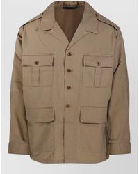 Ralph Lauren - Shirt Style Jacket Epaulettes Flap Pockets - Lyst