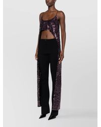 Rabanne - Sequined Sleeveless Asymmetric Top - Lyst