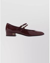 Miu Miu - Block Heel Double Strap Patent Pumps - Lyst
