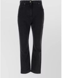 Valentino Garavani - High Waist Stretch Denim Straight Leg Jeans - Lyst