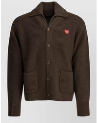 Human Made - Wool Cardigan Long Sleeves Ribbed Texture Pockets - Lyst