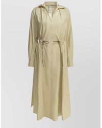 Max Mara - Long Dress Chemise Style Elastic Waist - Lyst