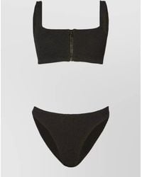 Hunza G - Dallas Bikini Top Crinkle Square Neckline - Lyst