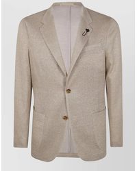 Lardini - Textured Single Breasted Knit Jacket - Lyst
