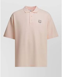 Maison Kitsuné - Fox Head Polo Shirt Buttoned Front - Lyst