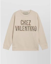 Valentino Garavani - Cotton Floral-Print Sweatshirt - Lyst
