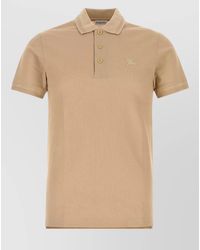 Burberry - Piquet Shirt Polo Collar Short Sleeves - Lyst