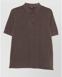Herno - Logo Cotton Polo Shirt Short Sleeves - Lyst
