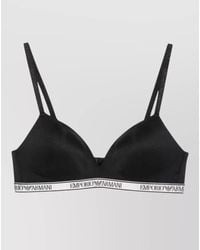 Emporio Armani - Cotton Padded Triangle Bra - Lyst