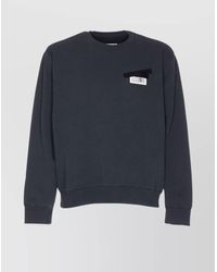 MM6 by Maison Martin Margiela - Crewneck Sweatshirt With Ribbed Cuffs And Hem - Lyst