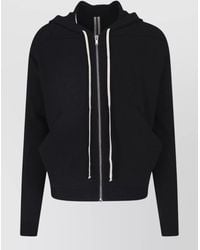 Rick Owens - Cropped Hooded Jacket Long Sleeves Pockets - Lyst
