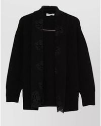 ERMANNO FIRENZE - Relaxed Ribbed Lace Knit Long Sleeve Layer - Lyst