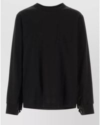 Sacai - Jersey Poplin Oversized T Shirt Long Sleeves - Lyst