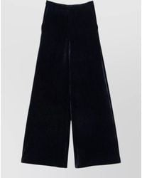 forte_forte - High Waist Velvet Wide Leg Trousers - Lyst