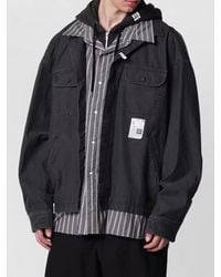 Maison Mihara Yasuhiro - Hooded Jacket Striped Pattern Chest Pockets - Lyst