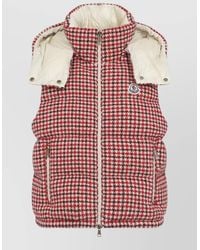 Moncler - Niverolle Hooded Padded Check Vest Jacket - Lyst