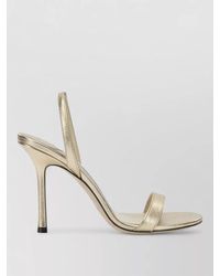 Jimmy Choo - Jenn 100Mm Metallic Open Toe Stiletto Sandals - Lyst