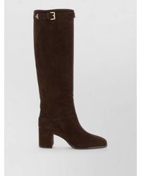 Prada - Suede Knee-High Boots - Lyst