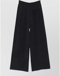 Alysi - Knit Lounge Trousers Relaxed Wide Leg - Lyst