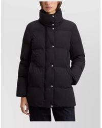 Woolrich - Quilted High-Neck Midi Down Jacket - Lyst