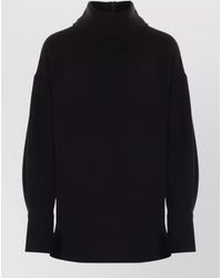 Alberto Biani - Crepe Cowl Neck Long Sleeve Top - Lyst