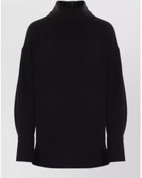 Alberto Biani - Crepe Cowl-Neck Long-Sleeve Top - Lyst