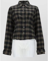 Our Legacy - Checked Jacket Collared Neck Long Sleeves - Lyst
