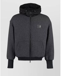 Dolce & Gabbana - Cashmere Blend Hooded Ribbed Jersey Jacket - Lyst