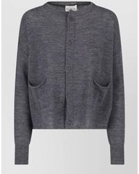 Ma'ry'ya - Virgin Wool Crewneck Cardigan - Lyst