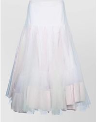 Jacquemus - High Waisted Layered Tulle Flared Skirt - Lyst