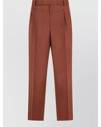BOSS - Virgin Wool High-Rise Pleated Straight-Leg Tailored Trousers - Lyst