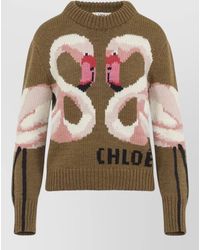 Chloé - Wool Logo-Intarsia Sweater - Lyst